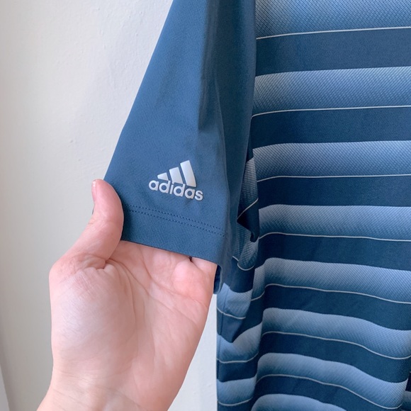 Adidas Striped Golf Shirt - Picture 2 of 7